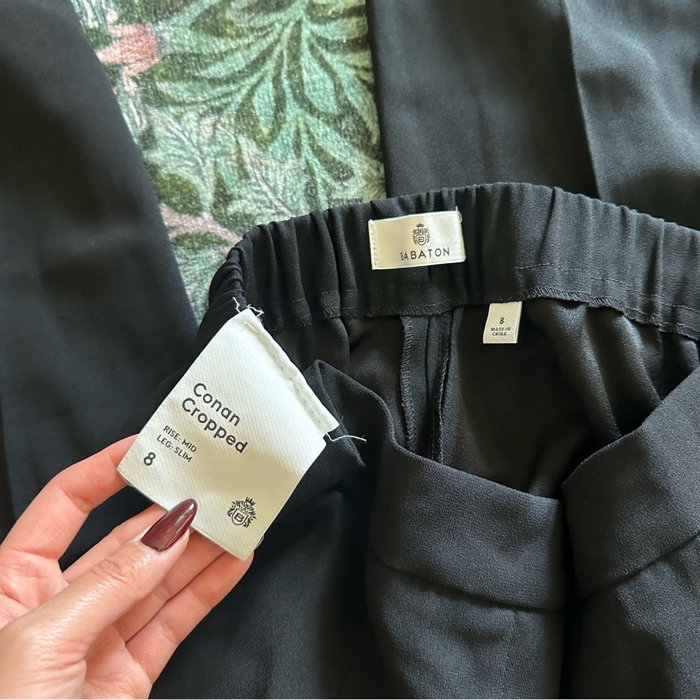 Aritzia Babaton Conan Cropped Trousers - Black